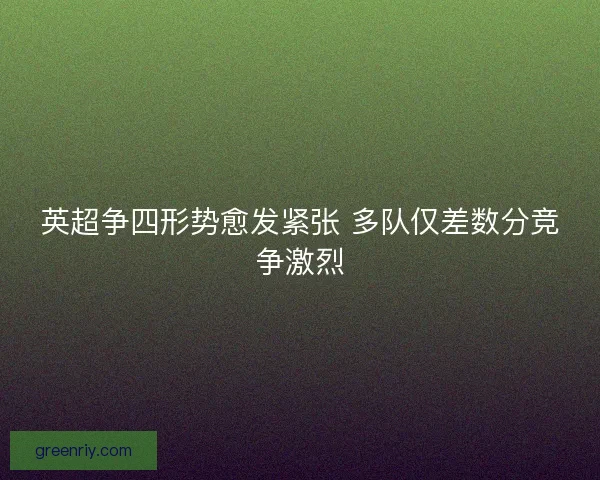 英超争四形势愈发紧张 多队仅差数分竞争激烈 英超争四形势愈发紧张 多队仅差数分竞争激烈