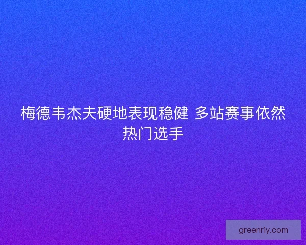 梅德韦杰夫硬地表现稳健 多站赛事依然热门选手